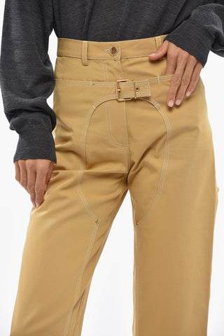 Cotton Pants WORKWEAR with Exposed Seams