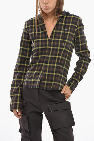 Camicia a Quadri Tartan con Cappuccio