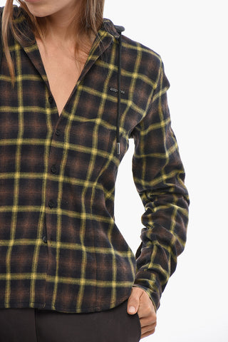 Camicia a Quadri Tartan con Cappuccio