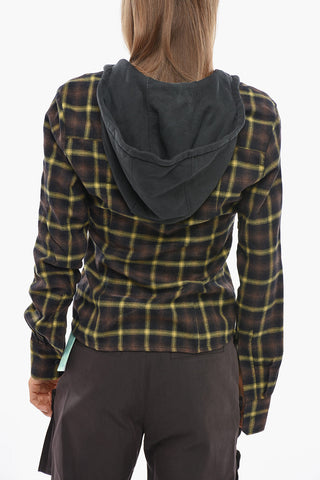 Camicia a Quadri Tartan con Cappuccio
