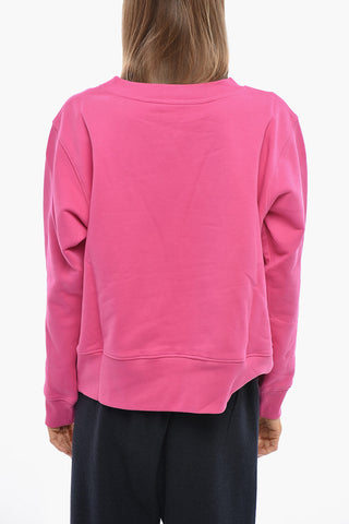 COUTURE! Brushed Cotton Crewneck Sweatshirt With Teddy Gladiator Print