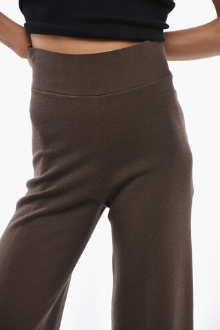 High-Waist Knit Palazzo Pants