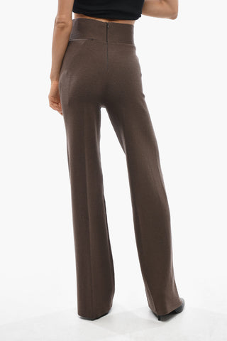 High-Waist Knit Palazzo Pants