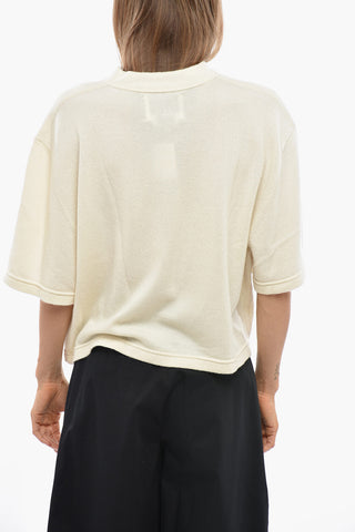 Short-Sleeve Cashmere Crewneck