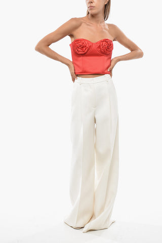 Crop Bustier Top SIREN With Rose Petal Details