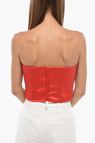 Crop Bustier Top SIREN With Rose Petal Details