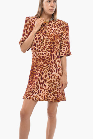 Vestito A-Line FALABELLA A Motivo Animalier con Dettaglio Collana