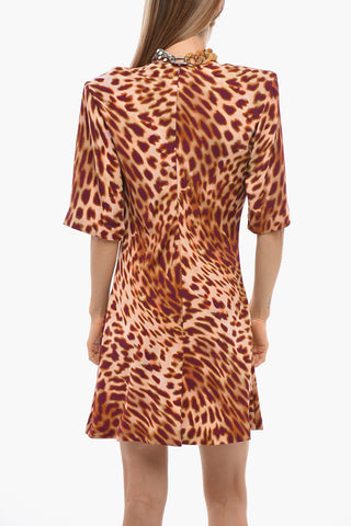 A-Line Dress FALABELLA With Animalier Print And Necklace Detail