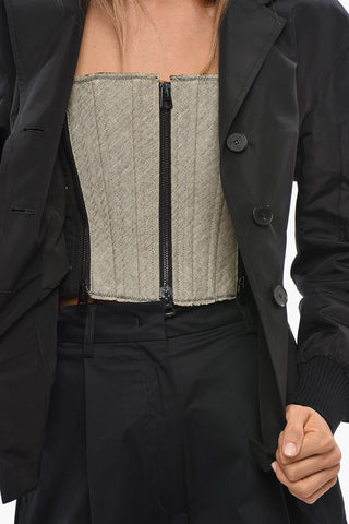 Silk Jacket With Internal Bustier