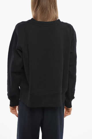 COUTURE! Brushed Cotton Crewneck Sweatshirt With Teddy Gladiator Print