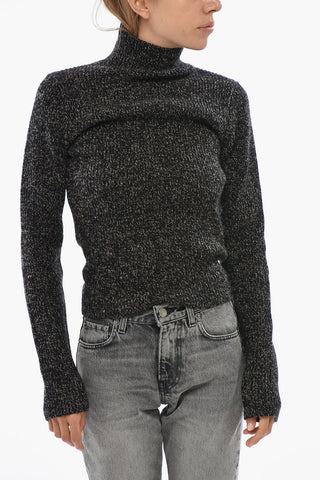 SFILATA Cashmere-Blend Turtleneck Sweater AZULENE with Zip