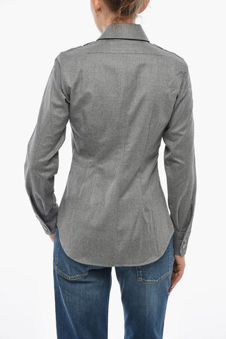 Camicia HILL in Lana con Doppio Taschino