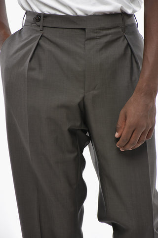 Virgin-Wool Trousers LEADER with Belt Loops