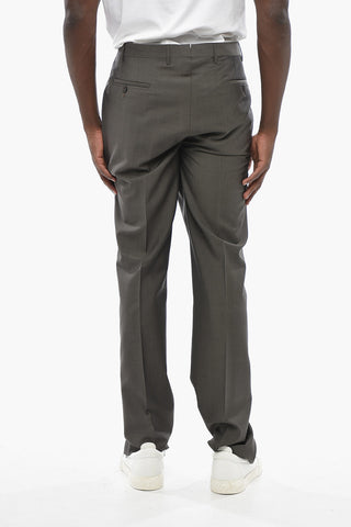 Virgin-Wool Trousers LEADER with Belt Loops
