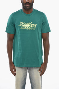 T-shirt Girocollo T-JUST-K45 in Cotone con Stampa in Rilievo