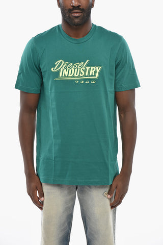 T-shirt Girocollo T-JUST-K45 in Cotone con Stampa in Rilievo