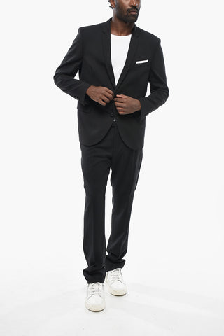 3-Pocket Wool-Blend Blazer With Classic Lapel