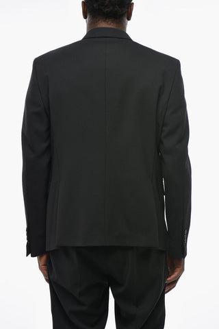 3-Pocket Wool-Blend Blazer With Classic Lapel
