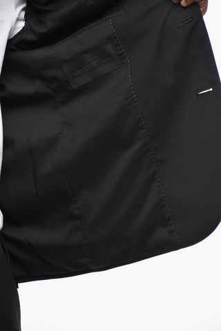 3-Pocket Wool-Blend Blazer With Classic Lapel