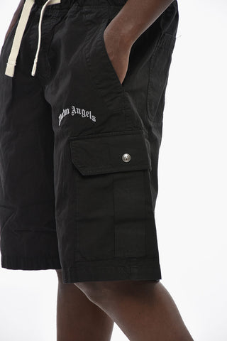 Cargo‑Shorts aus Baumwolle mit Stickerei
