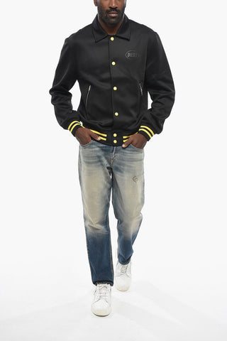 Solid-Color Varsity Jacket LAKER-EASY with Contrasting Details
