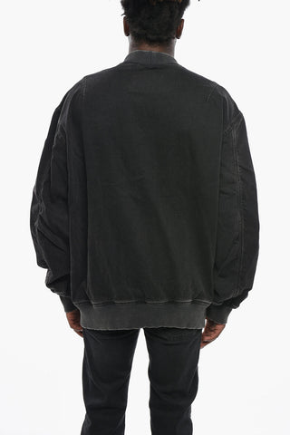 Denim Bomber Jacket D-VINZ with Front Zip