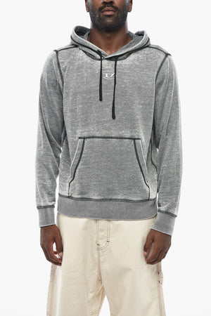 Hoodie aus Baumwollmischung S-GINN-HOOD-PAK mit Kontrastnähten