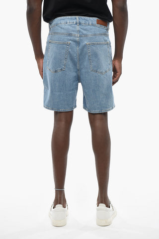 Shorts Splitter con Logo Effetto Sbiadito Frontale