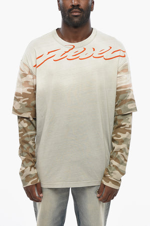 Printed Cotton Crewneck T-Shirt T-WESHER-Q2