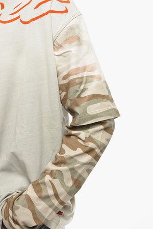 Printed Cotton Crewneck T-Shirt T-WESHER-Q2