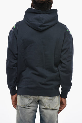 Cotton Hoodie S-NEW with Patch Pocket and Logo Print