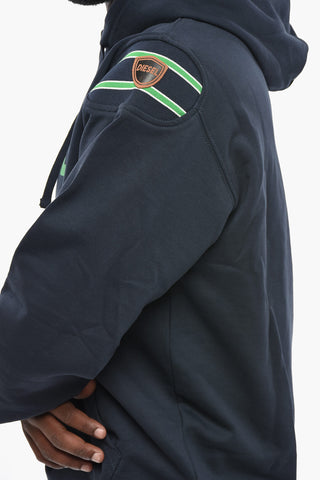 Cotton Hoodie S-NEW with Patch Pocket and Logo Print
