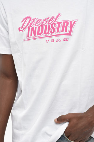 Cotton Crewneck T-Shirt T-JUST-K45 with Contrast Print