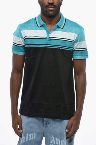 Slim Fit 2‑Button Colorblock Polo