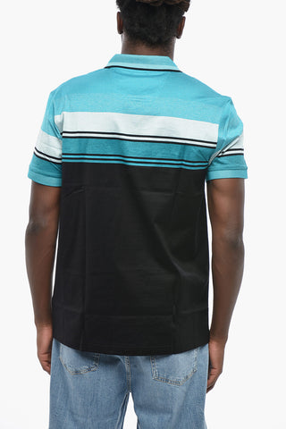 Slim Fit 2‑Button Colorblock Polo