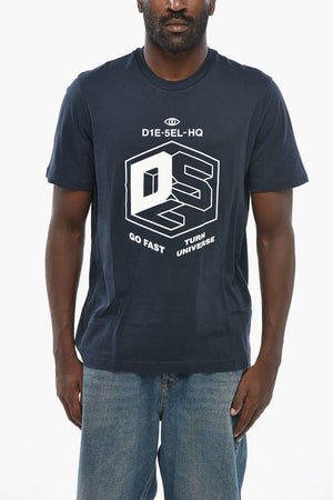 Rundhals-T-Shirt T-JUST aus Baumwolle mit kontrastierendem Logo