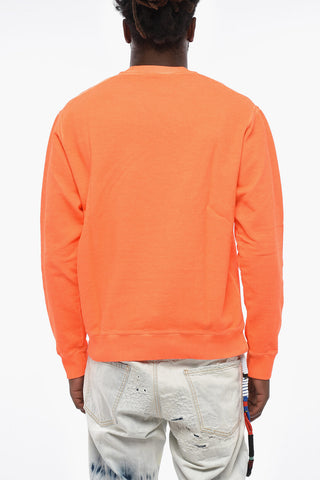 ICON Cotton Crewneck Sweatshirt with Embossed Detail