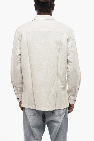 Camicia S-HIRT-OUT-NEW in Cotone e Lino con Doppio Taschino