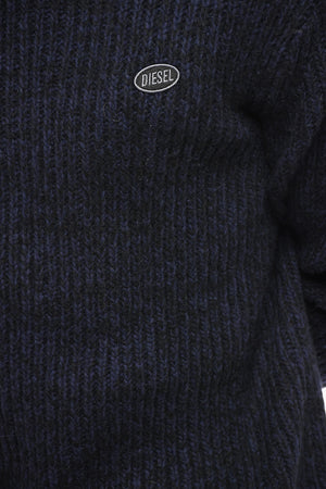 Maglia Girocollo K-SAN-LIN in Misto Lana con Ricamo Logo
