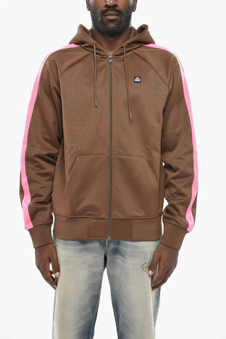 Solid-Color Sweatshirt with Contrast Side Stripes