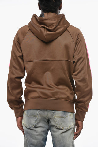 Solid-Color Sweatshirt with Contrast Side Stripes