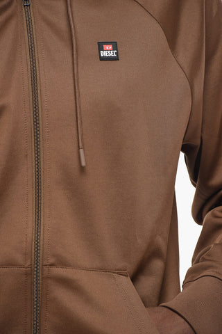 Solid-Color Sweatshirt with Contrast Side Stripes