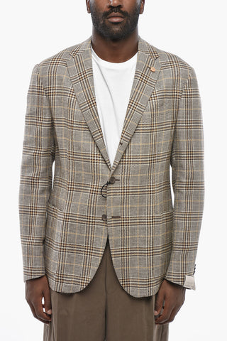 CIRCLE Unlined Blazer with Tartan Pattern