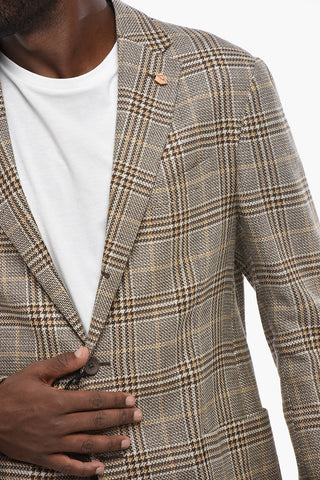 CIRCLE Unlined Blazer with Tartan Pattern