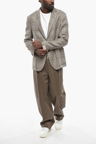 CIRCLE Unlined Blazer with Tartan Pattern