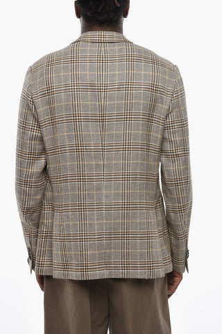CIRCLE Unlined Blazer with Tartan Pattern