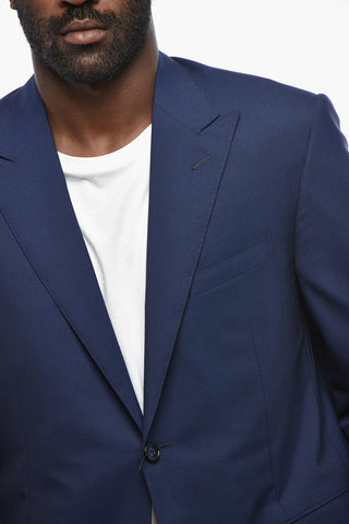 Virgin Wool Blazer ACADEMY with Peak Lapel