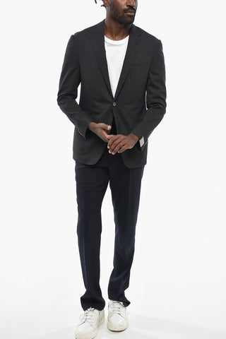 Virgin Wool Two-Button Blazer GATE A with Double Vent and Patch Pockets