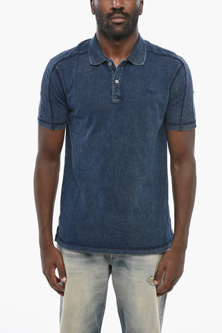 Cotton Two-Button Polo T-SWIND-R1 with Tone-on-Tone Monogram