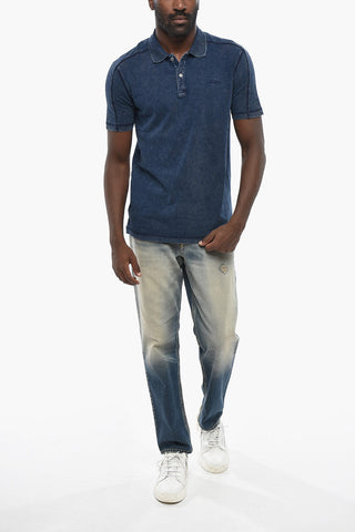 Cotton Two-Button Polo T-SWIND-R1 with Tone-on-Tone Monogram
